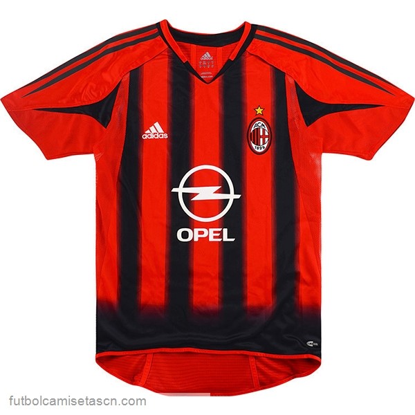 Tailandia Camiseta AC Milan 1ª Retro 2004 2005 Rojo